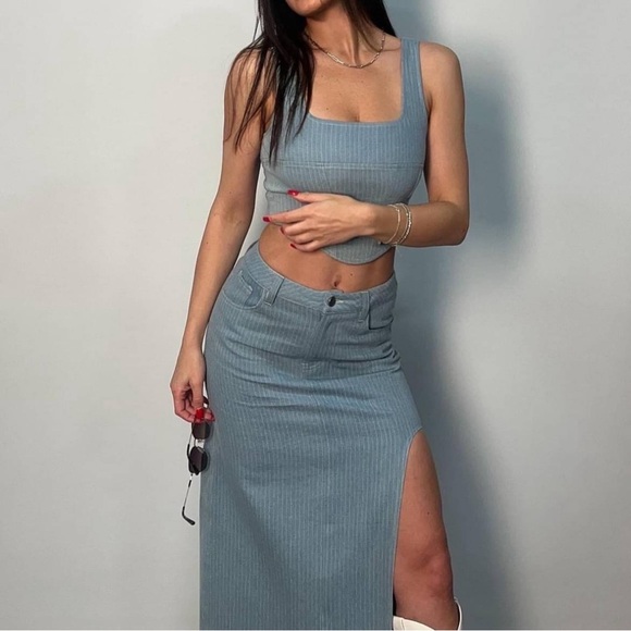 NWT Sage the Label Locals Only Denim Skirt - Picture 3 of 6